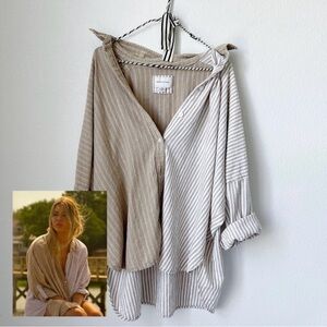 Sarah Cameron AE Button Up Oversized Beach Shirt